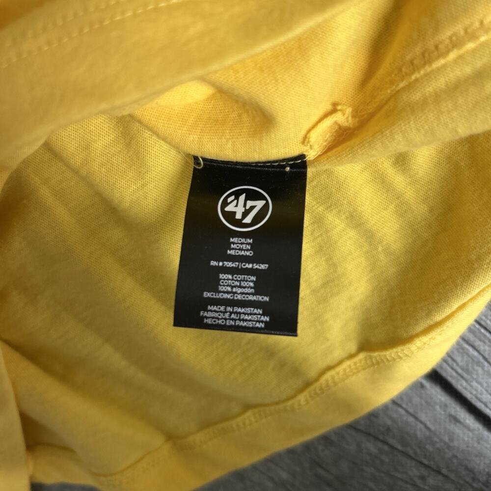 NWT Women’s ‘47 Brand Pittsburgh Steelers Tshirt Yellow Medium SS Soft! - Picture 5 of 8